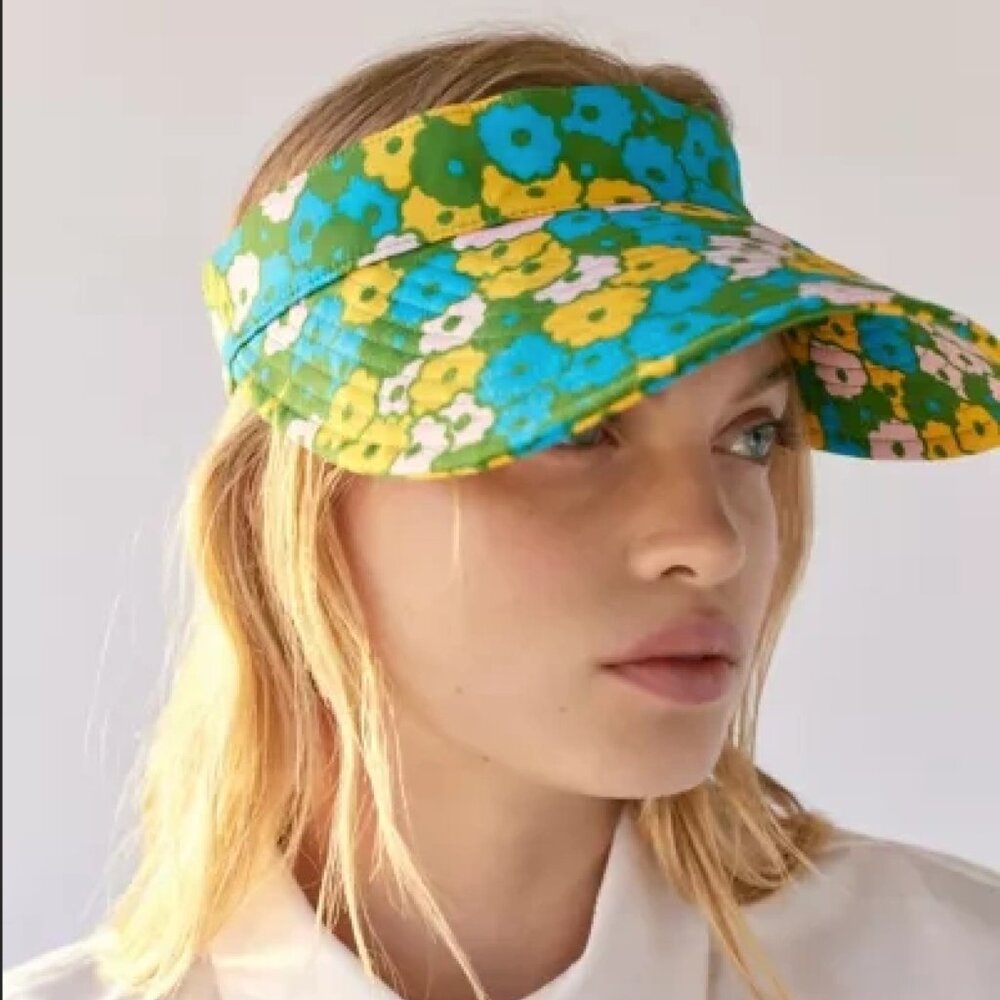Baggu Floral Visor in Flowerbed